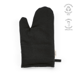Gant de cuisine avec pouce séparé en coton recyclé 220 g/m² couleur noir