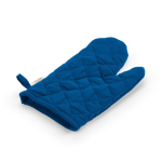Gant de cuisine avec pouce séparé en coton recyclé 220 g/m² couleur bleu deuxième vue