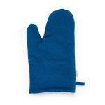 Gant de cuisine avec pouce séparé en coton recyclé 220 g/m² couleur bleu vue frontale