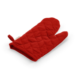 Gant de cuisine avec pouce séparé en coton recyclé 220 g/m² couleur rouge deuxième vue