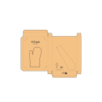 Gant de cuisine avec pouce séparé en coton recyclé 220 g/m²