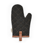 Gant de cuisine robuste en coton écologique avec pouce séparé 280 g/m2 couleur noir vue arrière