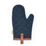 Gant de cuisine robuste en coton écologique avec pouce séparé 280 g/m2 couleur bleu marine vue arrière
