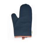Gant de cuisine robuste en coton écologique avec pouce séparé 280 g/m2 couleur bleu marine vue frontale