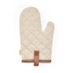 Gant de cuisine robuste en coton écologique avec pouce séparé 280 g/m2 couleur naturel vue arrière