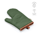 Gant de cuisine robuste en coton écologique avec pouce séparé 280 g/m2 couleur vert militaire