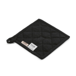 Manique de cuisine en coton recyclé avec attache de suspension 180 g/m² couleur noir deuxième vue