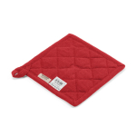 Manique de cuisine en coton recyclé avec attache de suspension 180 g/m² couleur rouge deuxième vue