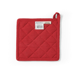 Manique de cuisine en coton recyclé avec attache de suspension 180 g/m² couleur rouge vue arrière