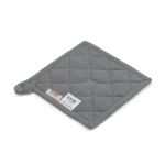 Manique de cuisine en coton recyclé avec attache de suspension 180 g/m² couleur gris deuxième vue