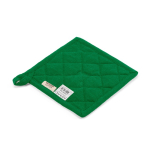 Manique de cuisine en coton recyclé avec attache de suspension 180 g/m² couleur vert deuxième vue