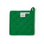Manique de cuisine en coton recyclé avec attache de suspension 180 g/m² couleur vert vue arrière