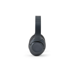 Casque sans fil à réduction active du bruit et microphone avec IA couleur gris foncé troisième vue detaillée