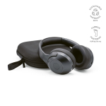 Casque sans fil à réduction active du bruit et microphone avec IA couleur gris foncé