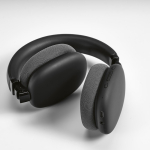 Casque sans fil à réduction de bruit avec microphone couleur noir deuxième vue