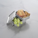 Boîte à lunch en acier inoxydable recyclé à boucles latérales 1,05 L
