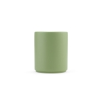 Mug en céramique à finition mate élégante sans anses 210 ml couleur vert chiné vue frontale