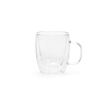 Tasse en verre borosilicaté double paroi 220 ml couleur transparent
