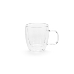 Tasse en verre borosilicaté double paroi 50 ml couleur transparent