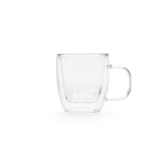 Tasse en verre borosilicaté double paroi 50 ml couleur transparent vue frontale