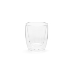 Tasse en verre borosilicaté double paroi sans anses 220 ml couleur transparent