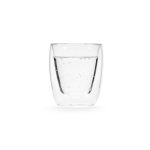 Tasse en verre borosilicaté double paroi sans anses 220 ml couleur transparent deuxième vue frontale