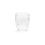 Tasse en verre borosilicaté double paroi sans anses 60 ml couleur transparent