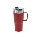 Mug isotherme en acier inoxydable recyclé à clapet rotatif 490 ml couleur bordeaux