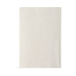 Carnet à couverture en chanvre souple A5 avec pages à points couleur blanc vue arrière