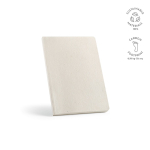 Carnet à couverture en chanvre souple A5 avec pages à points couleur blanc
