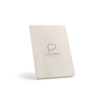 Carnet à couverture en chanvre souple A5 avec pages à points couleur blanc