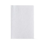 Carnet souple A5 à couverture en coton et pages à points couleur blanc vue frontale
