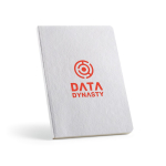 Carnet souple A5 à couverture en coton et pages à points couleur blanc