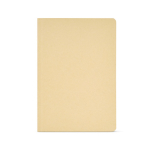 Carnet en fibre de bambou avec espace pour la date A5 pages pointillées couleur marron clair vue frontale
