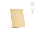 Carnet en fibre de bambou avec espace pour la date A5 pages pointillées couleur marron clair