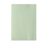 Carnet à couverture souple en citronnelle avec pages à points couleur vert clair vue arrière