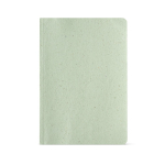 Carnet à couverture souple en citronnelle avec pages à points couleur vert clair vue frontale