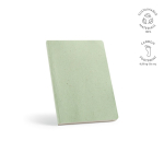 Carnet à couverture souple en citronnelle avec pages à points couleur vert clair