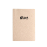 Carnet A5 à couverture en fibre de bananier avec espace pour la date et pages pointillées vue principale