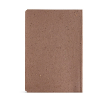 Carnet A5 à couverture souple en résidus de café avec pages pointillées couleur marron clair vue arrière