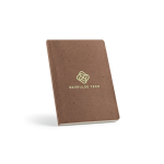 Carnet A5 à couverture souple en résidus de café avec pages pointillées couleur marron clair