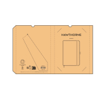 Carnet A5 en cuir synthétique écologique avec bande de fermeture et pages blanches