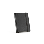 Carnet A6 à pages lignées et couverture rigide en papier recyclé couleur noir