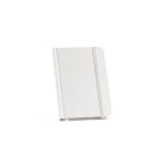Carnet A6 à pages lignées et couverture rigide en papier recyclé couleur blanc