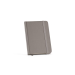Carnet A6 à pages lignées et couverture rigide en papier recyclé couleur gris