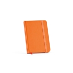 Carnet A6 à pages lignées et couverture rigide en papier recyclé couleur orange