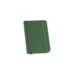 Carnet A6 à pages lignées et couverture rigide en papier recyclé couleur vert foncé