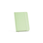 Carnet A6 à pages lignées et couverture rigide en papier recyclé couleur vert pastel