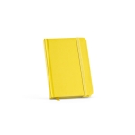 Carnet A6 à pages lignées et couverture rigide en papier recyclé couleur jaune foncé