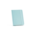 Carnet A6 à pages lignées et couverture rigide en papier recyclé couleur bleu pastel